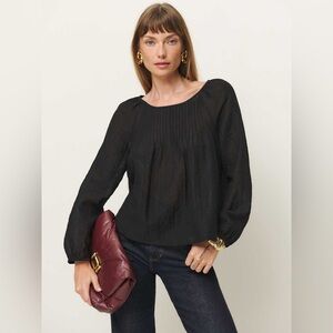 Reformation Finn Top in Black